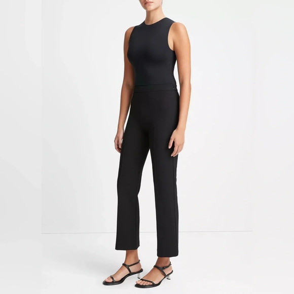 New! Vince Crop Flare Pants Solid Black nwt 33830 - Picture 2 of 16